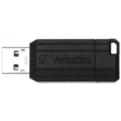 VERBATIM STORENGO PINSTRIPE USB FLASH DRIVE 20 16GB BLACK