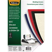 FELLOWES BINDING COVER LEATHERGRAIN 230GSM A4 ROYAL BLUE PACK 100