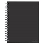 COLLINS NOTEBOOK WIRO SIDE OPENING 7MM RULED 100 LEAF A5 BLACK