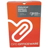 OPD OFFICEWARE MANILLA FOLDER FOOLSCAP BUFF PACK 100