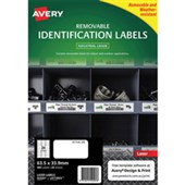 AVERY 959207 REMOVABLE HEAVYDUTY LABELS 635 X 339MM WHITE PACK 20