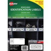 AVERY 959208 REMOVABLE HEAVYDUTY LABELS 991 X 423MM WHITE PACK 20