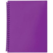 MARBIG DISPLAY BOOK REFILLABLE 20 POCKET A4 PURPLE