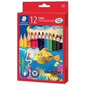 STAEDTLER LUNA 139 COLOURED PENCIL JUMBO FULL LENGTH PACK 12