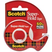 SCOTCH 198 SUPER HOLD TAPE AND DISPENSER 19MM X 165M