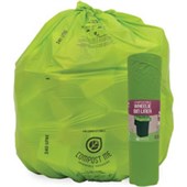 COMPOST ME BIN LINERS COMPOSTABLE 240L GREEN ROLL 25