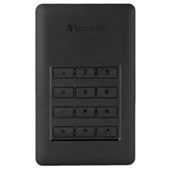 VERBATIM STORENGO SECURE PORTABLE HARD DRIVE WITH KEYPAD ACCESS 2TB BLACK