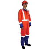 SPECTRON COVERALLS 100 COTTON SIZE 7 ORANGE AND NAVY