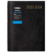 COLLINS MID YEAR APPOINTMENT DIARY BOSTON A5 WEEK TO VIEW WIRO 20232024