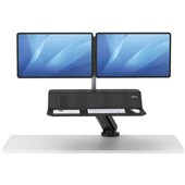 FELLOWES LOTUS RT SIT STAND WORKSTATION DUAL MONITOR 901 X 603MM BLACK