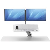 FELLOWES LOTUS RT SIT STAND WORKSTATION DUAL MONITOR 901 X 603MM WHITE