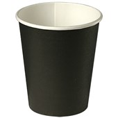 HUHTAMAKI DISPOSABLE CUP HOT PAPER SINGLE WALL 285ML BLACK PACK 30