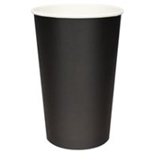 HUHTAMAKI DISPOSABLE CUP HOT PAPER SINGLE WALL 475ML BLACK PACK 30