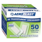 AEROPLAST TRANSPARENT PLASTER PATCH LARGE 75MM X 50MM BOX 50