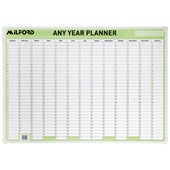 MILFORD WALL PLANNER ANY YEAR 695 X 495MM LAMINATED