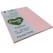 TROPHEE COLOURED PAPER A4 80GSM PASTEL PINK PACK 100