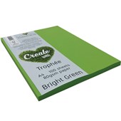 TROPHEE COLOURED PAPER A4 80GSM BRIGHT GREEN PACK 100