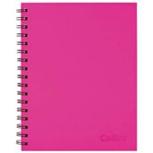 COLLINS NOTEBOOK 225X175MM WIRO SIDE OPEN SHOCKING PINK