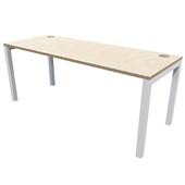 ZEALAND QUATTRO DESK W1800 X D600 X H725MM SILVER BASE PREMIUM PLY TOP