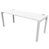 ZEALAND QUATTRO DESK W1800 X D600 X H725MM SILVER BASE NORDIC PINE TOP