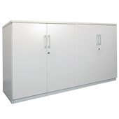 ZEALAND QUICKSHIP CREDENZA W1800 X D450 X H900MM WHITE LOCKING