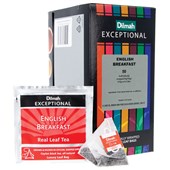 DILMAH EXCEPTIONAL TEA BAGS ENGLISH BREAKFAST INDIVIDUALLY FOIL ENVELOPED BOX 50