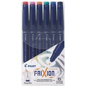 PILOT FRIXION FINELINER ERASABLE 045MM ASSORTED PACK 6