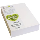 TROPHEE COLOURED PAPER A4 210GSM SNOW WHITE PACK 250