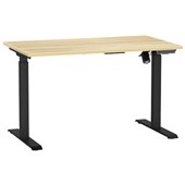 AGILE BOOST HEIGHT ADJUSTABLE SINGLE SIDED ELECTRICAL DESK W1200 X D700 X H7201200MM BLACK FRAME ATLANTIC OAK TOP