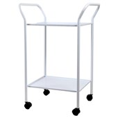 FLUTELINE GENERAL PURPOSE TROLLEY 2 TIER 640 X 350 X 890MM WHITE