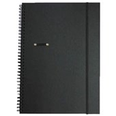 OFFICE SUPPLY CO WIRO NOTEBOOK LINED A4 BLACK KRAFT