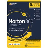 NORTON SECURITY 360 PREMIUM 1 YEAR SUBSCRIPTION LICENCE 5 DEVICES