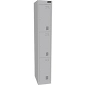 OPD STORAGE LOCKER 3 TIER W375 X D450 X H1800MM STONE GREY