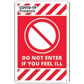 QSI COVID19 SAFETY SIGN DO NOT ENTER IF YOU FEEL ILL W300 X H450MM