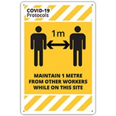 QSI COVID19 SAFETY SIGN MAINTAIN 1 METER W300MM X H450MM