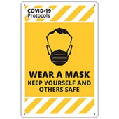 QSI COVID19 SAFETY SIGN WEAR A MASK W300 X H450MM