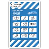 QSI COVID19 SAFETY SIGN HOW TO WASH YOUR HANDS W300 X H450MM