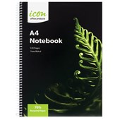 ICON SPIRAL NOTEBOOK A4 SOFT COVER 120 PAGE 70 RECYCLED