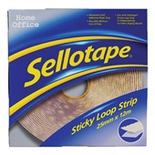 SELLOTAPE STICKY LOOP STRIP PERMANENT 25MM X 12M