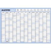 MILFORD WALL PLANNER 955 X 695MM LAMINATED FRAMED BOARD ODD YEAR