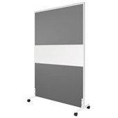 BOYD VISUALS DESIGNER SERIES FREE STANDING PARTITION W1500 X H1000MM GREY