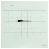 QUARTET GLASS PLANNER 450 X 450MM WHITE