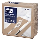 TORK 2341785 PAPER NAPKIN 2 PLY 18 FOLD W390 X L390MM NATURAL PACK 100