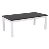 KNIGHT CUBIT COFFEE TABLE W1200 X D600 X H450MM WHITE FRAME BLACK TOP