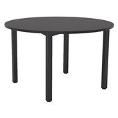 KNIGHT CUBIT MEETING TABLE ROUND D1200 X H730MM BLACK FRAME BLACK TOP