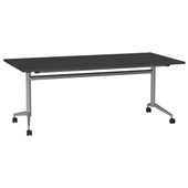 KNIGHT TEAM FLIP TABLE W1800 X D900 X H720MM SILVER FRAME BLACK TOP