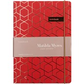 MATILDA MYRES NOTEBOOK ROSE GOLD FOIL RED A5 192 PAGE