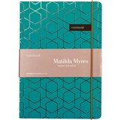 MATILDA MYRES NOTEBOOK ROSE GOLD FOIL TEAL A5 192 PAGE