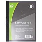 OSC CLIP EASY FILE 60 SHEET A4 BLACK