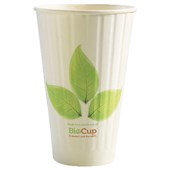 BIOCUP HOT DOUBLE WALL CUP 16OZ 510ML PACK 40 LEAF